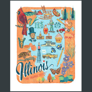 Illinois illustration by Chandler O'Leary