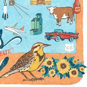 Detail of Kansas illustration by Chandler O'Leary