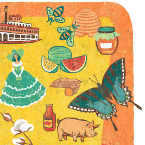 Detail of Mississippi illustration by Chandler O'Leary