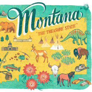 Detail of Montana illustration by Chandler O'Leary