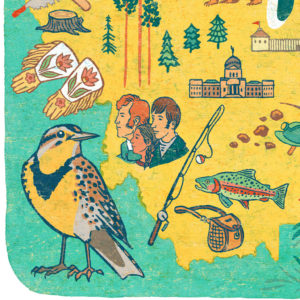 Detail of Montana illustration by Chandler O'Leary
