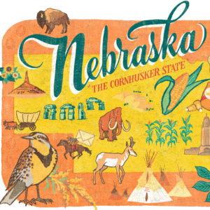 Detail of Nebraska illustration by Chandler O'Leary