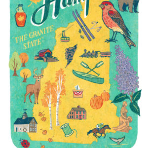 Detail of New Hampshire illustration by Chandler O'Leary