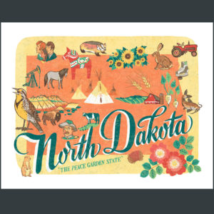 North Dakota illustration by Chandler O'Leary