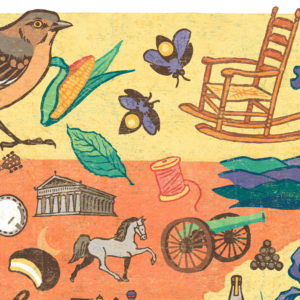 Detail of Tennessee illustration by Chandler O'Leary