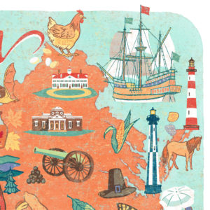 Detail of Virginia illustration by Chandler O'Leary