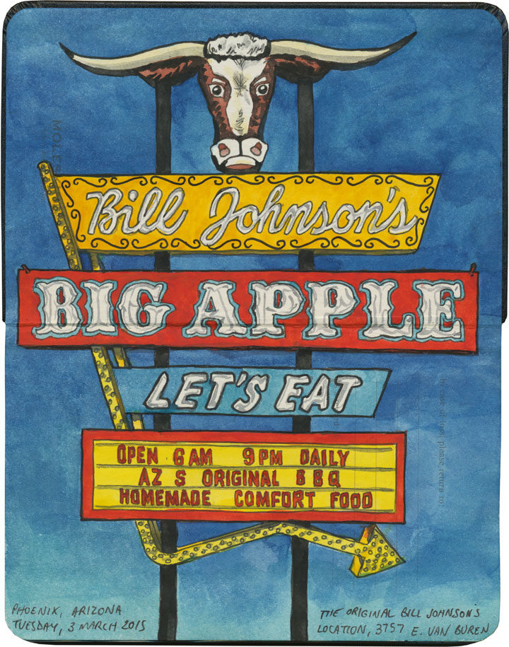 Bill Johnson's Big Apple sketch by Chandler O'Leary