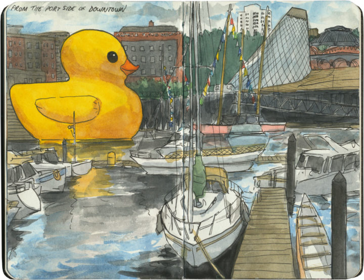 World's Largest Rubber Ducky sketch by Chandler O'Leary