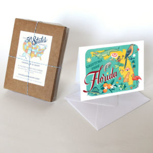 Florida card from the 50 States series illustrated and hand-lettered by Chandler O'Leary