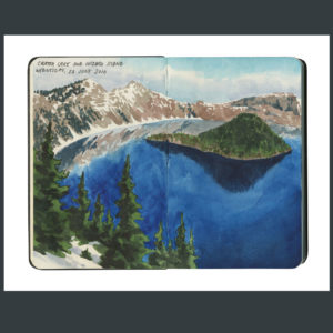 Crater Lake sketchbook print by Chandler O'Leary