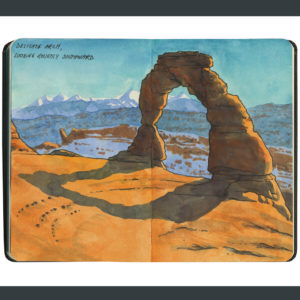 Delicate Arch sketchbook print by Chandler O'Leary