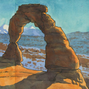 Delicate Arch sketchbook print by Chandler O'Leary