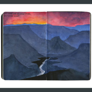 Grand Canyon sketchbook print by Chandler O'Leary