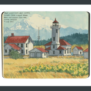 Point Wilson Lighthouse sketchbook print by Chandler O'Leary