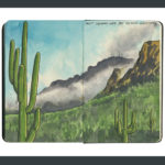 Saguaro National Park sketchbook print by Chandler O'Leary