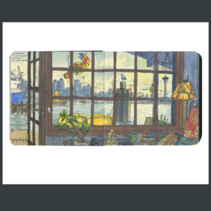 Seattle House Boat sketchbook print by Chandler O'Leary