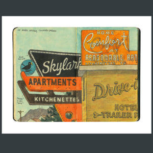 Skylark Kitchenettes sketchbook print by Chandler O'Leary