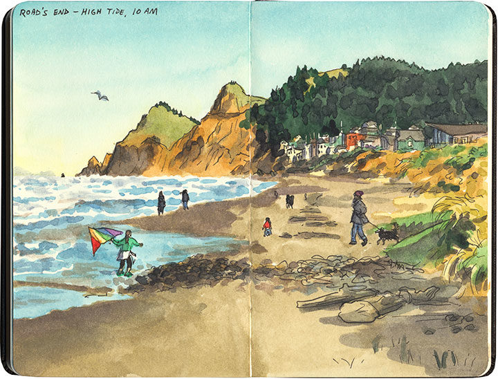 Lincoln City sketch by Chandler O'Leary