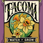 Tacoma Daffodil print illustrated and hand-lettered by Chandler O'Leary