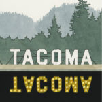 Detail of You'll Like Tacoma postcard illustrated and hand-lettered by Chandler O'Leary