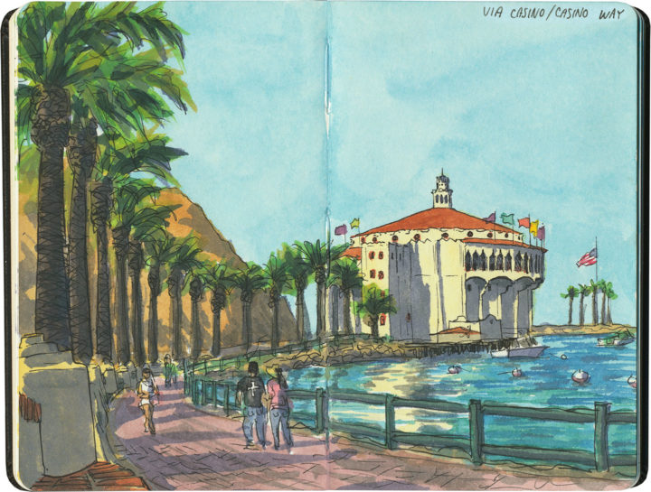 Catalina Island sketch by Chandler O'Leary