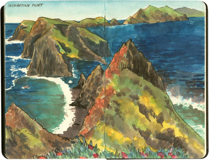 Channel Islands National Park sketch by Chandler O'Leary