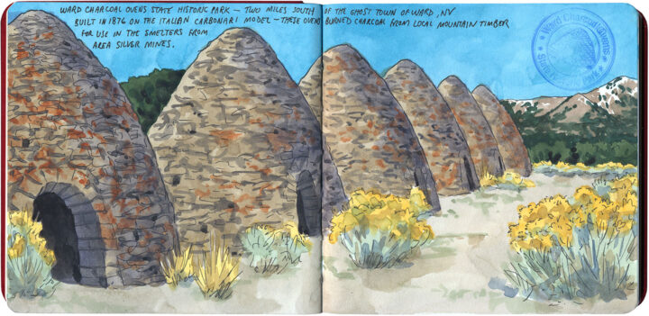 Ward Charcoal Ovens sketch by Chandler O'Leary
