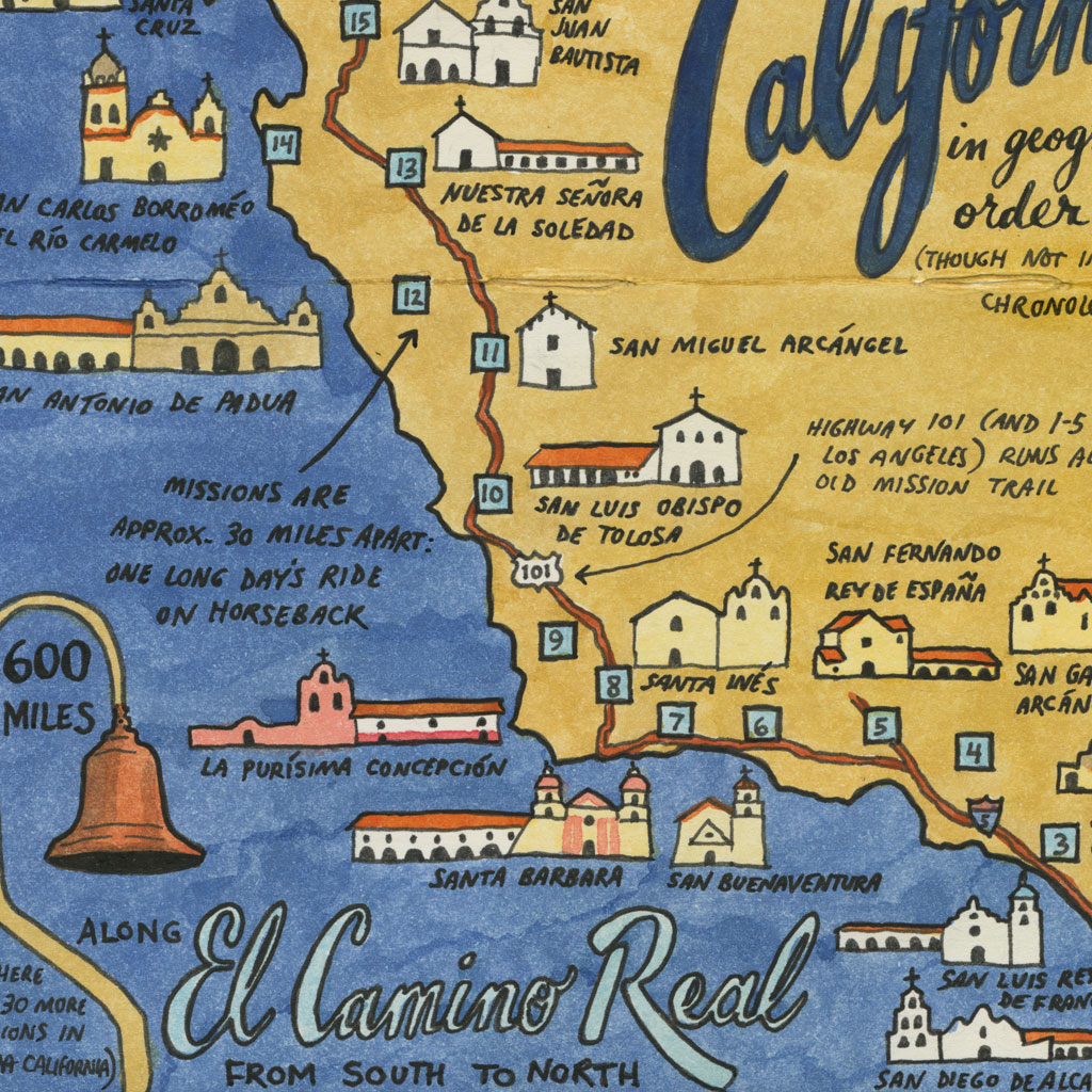 Chandleroleary California Missions Map 3 